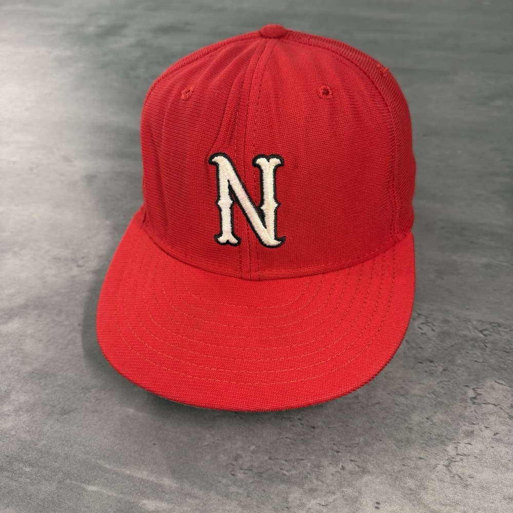 Vintage 80s Nebraska Cornhuskers Hat New Era Cap 7 3/8 Wool USA Made Pro Model